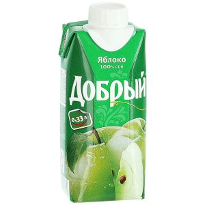 Сок/Нектар ДОБРЫЙ 0,33л Яблочный