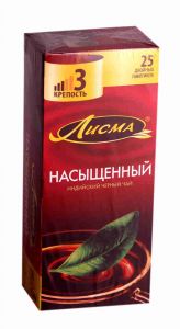 Чай черный в пакетиках ЛИСМА 25*1,8г Насыщенный