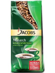 Кофе зерновой JACOBS MONARCH 230г м/у