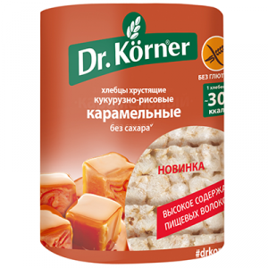 Хлебцы DR. KORNER Кукурузно/рисовые карамельные 90г