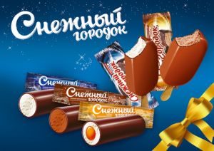 Мороженое СНЕЖНЫЙ ГОРОДОК 450г Золотой резерв Пломб шоколад