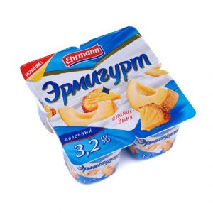 Продукт йогуртный ЭРМИГУРТ 100г 3,2% Ананас/дыня
