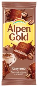 Шоколад ALPEN GOLD 85/90г Каппучино