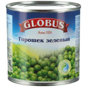 Горошек GLOBUS 400г нежный зеленый ж/б
