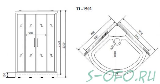 Душевая кабина Timo Lux TL-1502