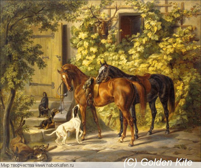 Набор для вышивания "1505 Horses at the Porch"