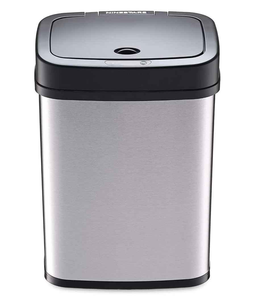 Ведро Ninestars Stainless steel Sensor Trash Can, 15 л (DZT-15-5), серебристый