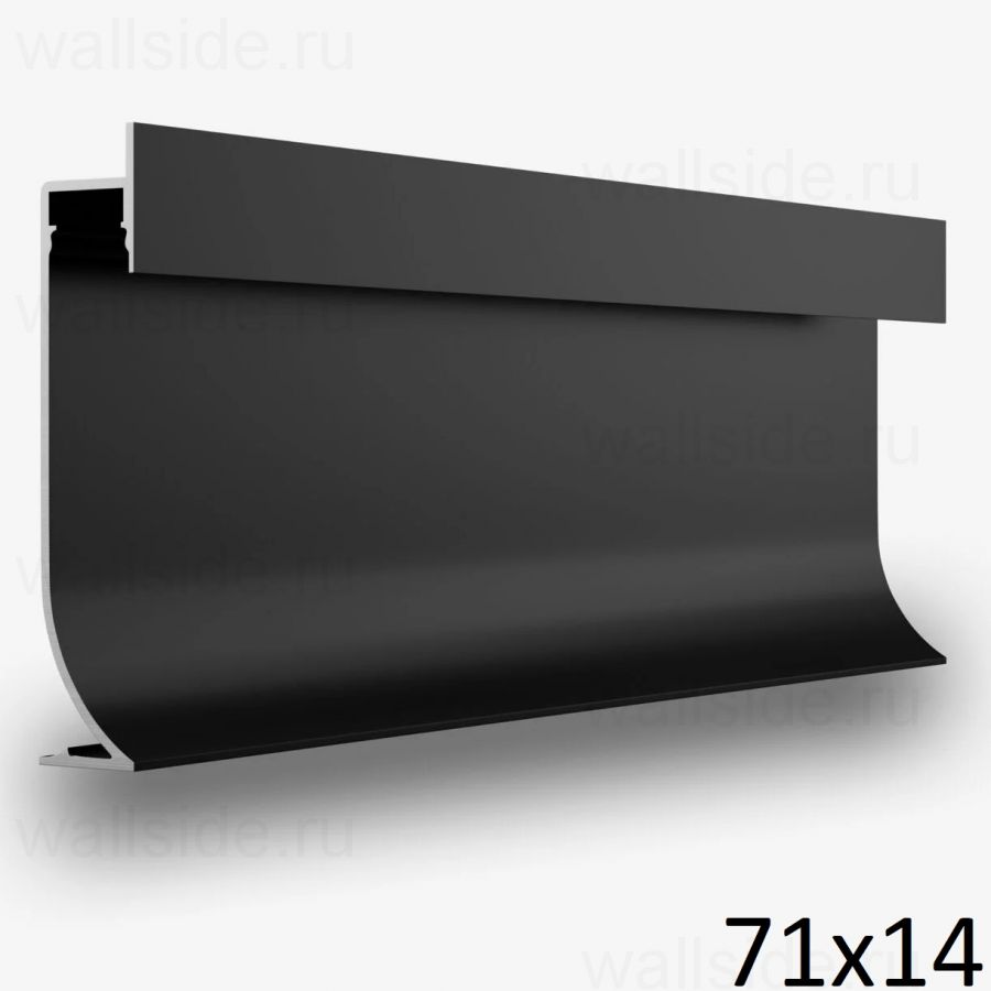 Теневой плинтус радиусный Line Art SC 7547 чёрный