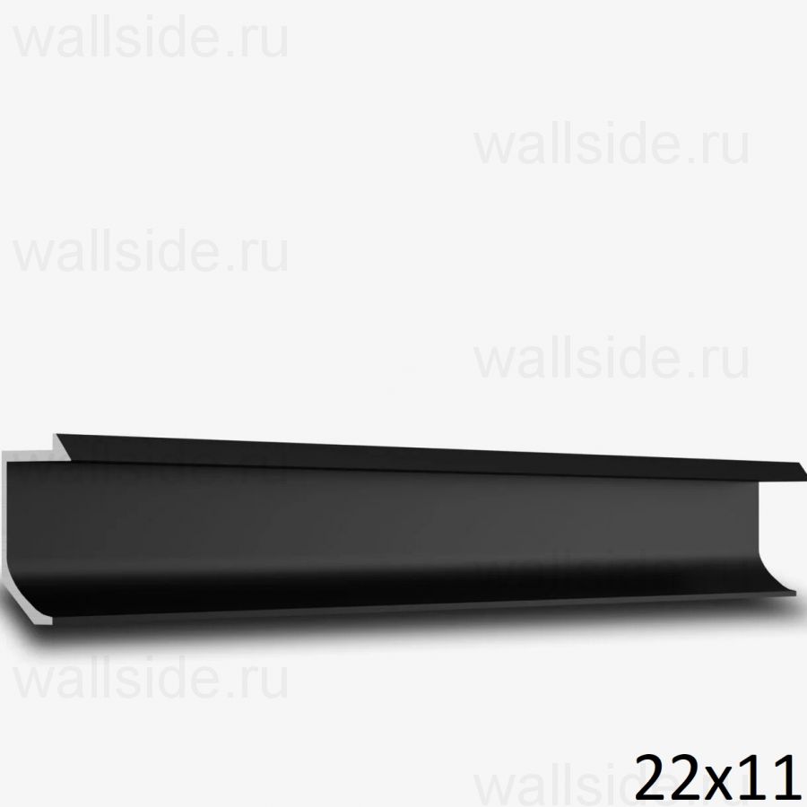 Теневой плинтус радиусный Line Art SC 8001 чёрный