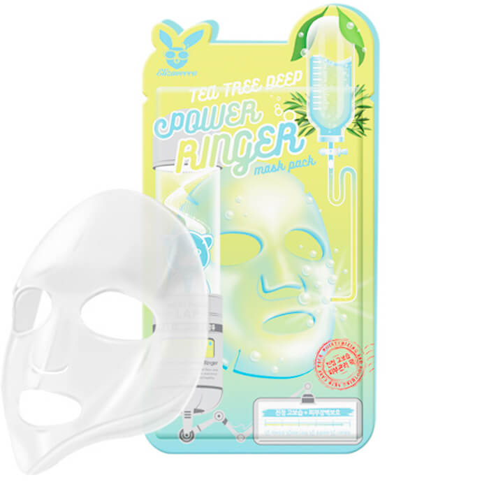ELIZAVECCA Успокаивающая такневая маска с чайным деревом. Deep Power Ringer Mask Pack Tea Tree, 23 мл.