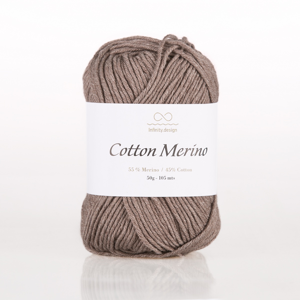 Infinity Cotton merino 2652 темно-бежевый меланж