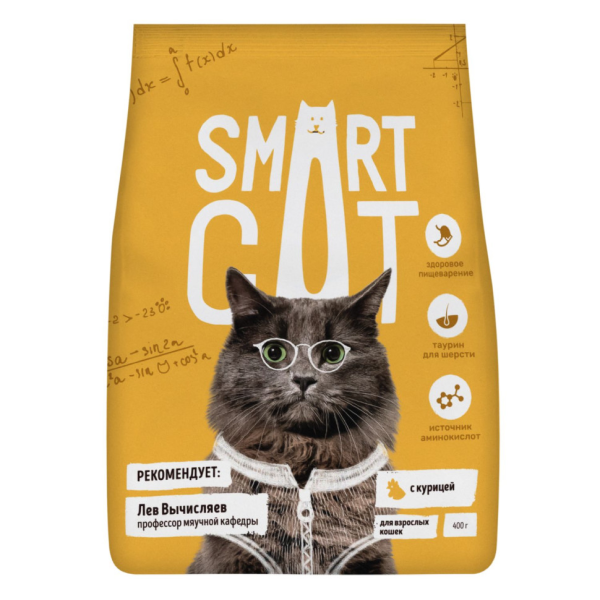Сухой корм для кошек Smart Cat с курицей