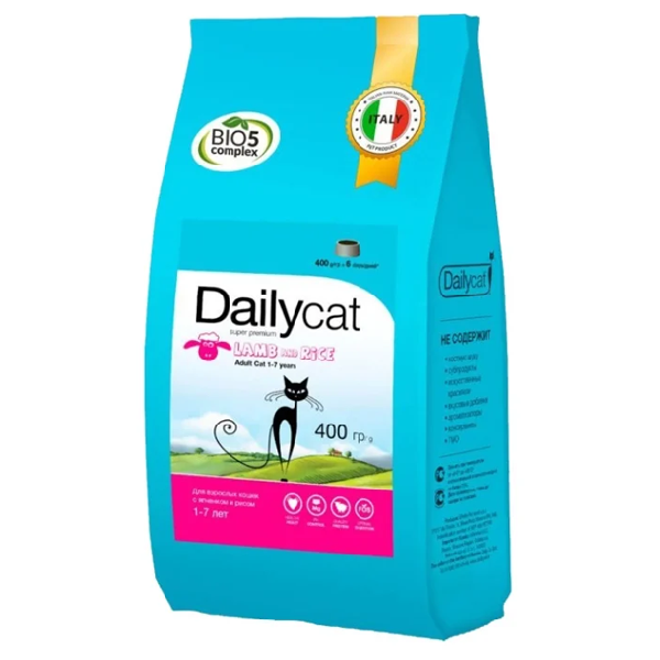 Сухой корм для кошек DailyCat Adult Lamb & Rice с ягненком и рисом