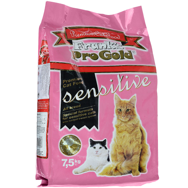 Сухой корм  для кошек Franks ProGold при чувствительном пищеварении с ягненком  7.5 кг