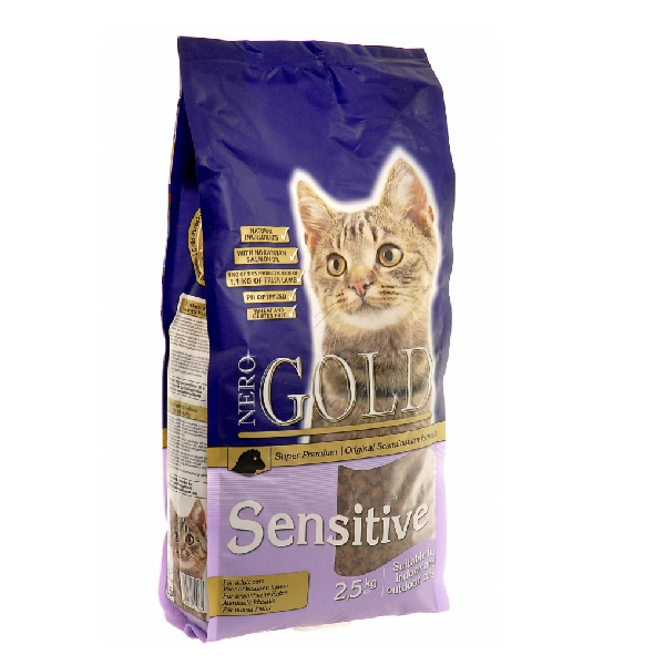 Сухой корм для кошек Nero Gold Sensitive при чувствительном пищеварении с ягненком