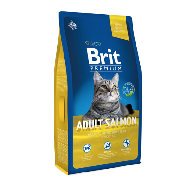 Сухой корм для кошек Brit Premium Salmon с лососем
