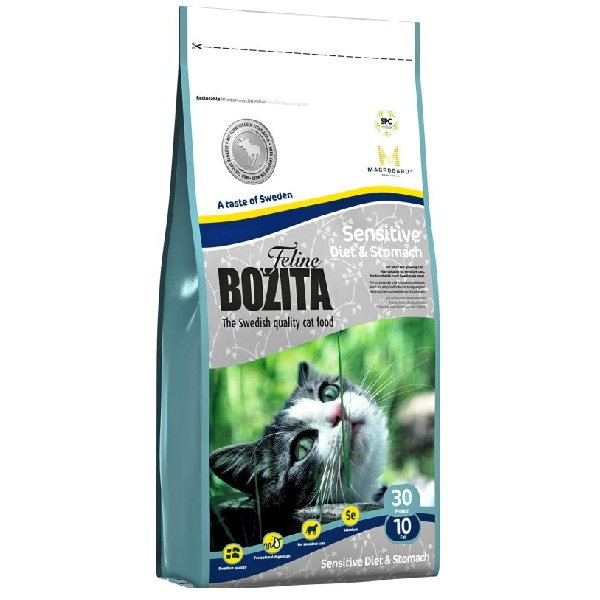 Сухой корм для кошек Bozita Sensitive Diet & Stomach с лосем