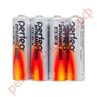 Батарейка солевая Perfeo R6 AA/4SH Dynamic Zinc (спайка цена за 4 шт)