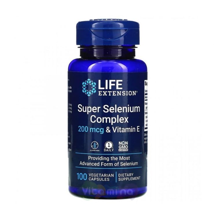 Life Extension Суперкомплекс селена с витамином E Super Selenium Complex & Vitamin E, 100 капс