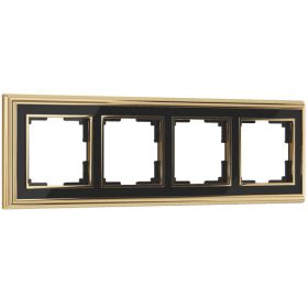 Рамка на 4 Поста Werkel WL17-Frame-04 Золото, Черный / Веркель