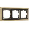 Рамка на 3 Поста Werkel WL17-Frame-03 Золото, Черный / Веркель