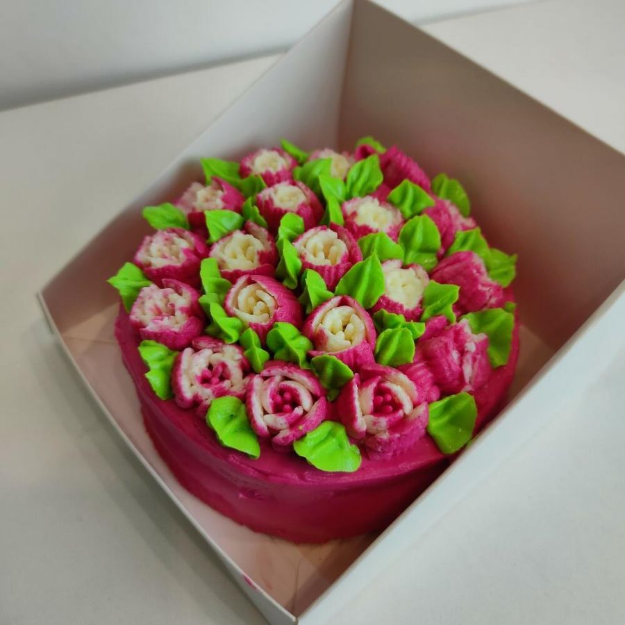 Бенто торт - открытка "Букет тюльпанов"