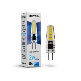 Лампа Светодиодная Voltega G4 2W 4000K 7145 Прозрачная, Силикон / Вольтега