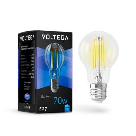 Лампа Филаментная Voltega Globe General E27 7W 4000K 7141 Прозрачная, Стекло / Вольтега