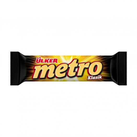 Ulker Metro Покрытый молочным шоколадом батончик с карамелью и нугой 36 г