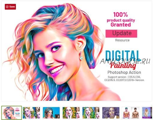 [CreativeMarket] Digital Painting Photoshop Action. Экшены для фото (Mri Studio)