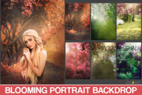 [Сreativefabrica] Blooming Backdrop Photoshop Background. Цветущий фон для фотошопа (MixPixBox)