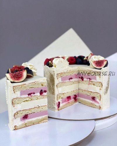 [Make Cake] Торт Вишневый йогурт с чизкейком внутри (Анастасия Лазарева)