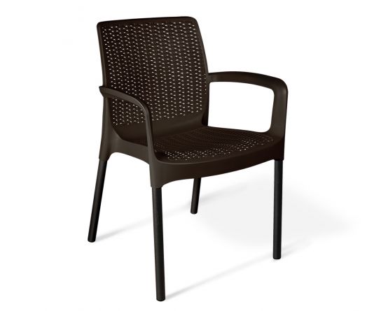 Плетеный стул черно-коричневый SHT-S68