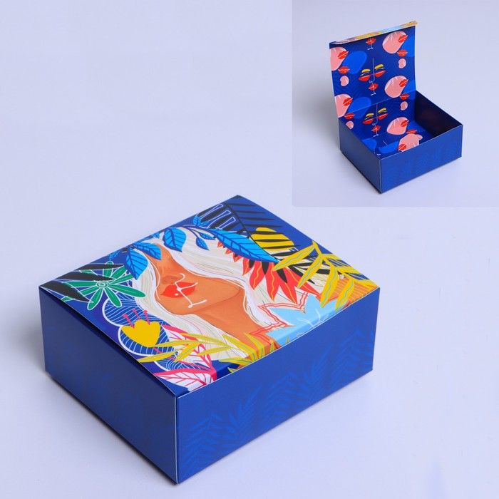 Коробка сборная двухсторонняя «GIRLS», 12 × 10 × 5 см