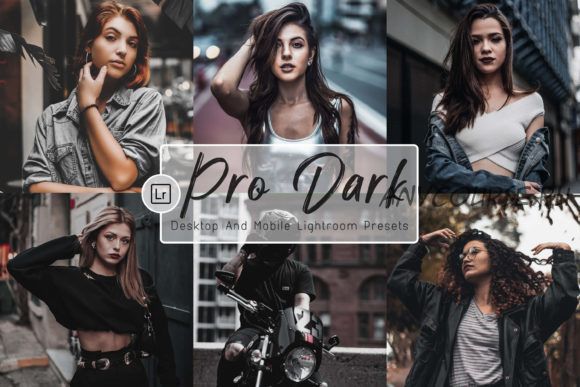 [Creativefabrica] 8 Pro Dark Mobile and Desktop Lightroom (3Motional)