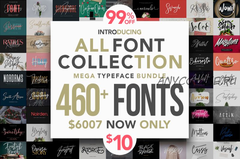 [Creativefabrica] All Fonts Collection - Mega Typeface Bundle (Maulana Creative)