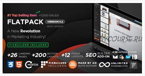 [ThemeForest] FLATPACK v5.2 - конструктор лендинг шаблонов