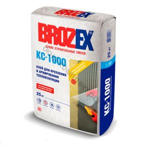 Клеевая смесь Brozex КС-1000 для крепления и армирования теплоизоляции 25 кг, шт код:011913