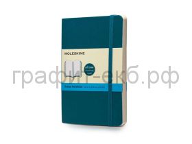 Книжка зап.Moleskine Pocket Classik Soft в точку бирюзовая QP614B