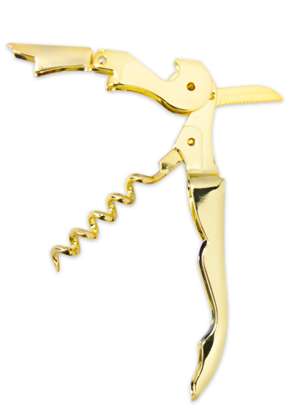 Gold Plated Double-Hinged Corkscrew