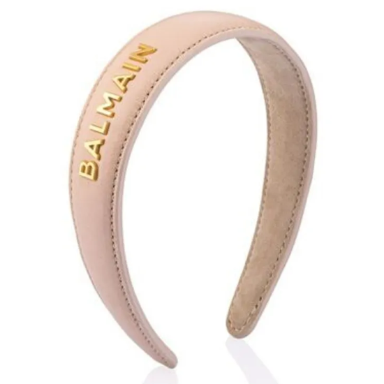 Balmain Hair Ободок беж Limited Edition Headband с 18-каратным золотым напылением