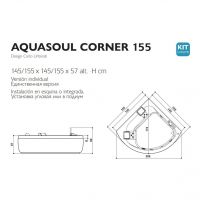Гидромассажная ванна Jacuzzi Aquasoul Corner 155х155 схема 2