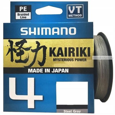 Леска плетёная SHIMANO Kairiki 4 PE 150 м серая