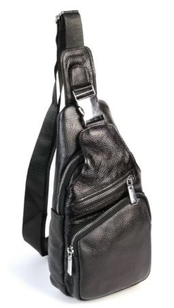 002. Black Слинг-сумки из натуральной кожи