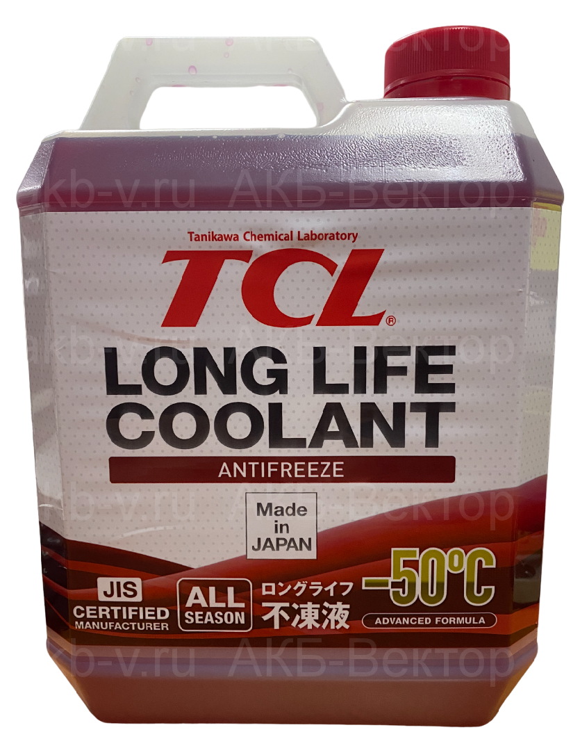Антифриз TCL Long Life Coolant LLC01212-50C красный, 4л Япония
