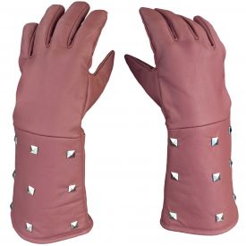 Перчатки кожаные с заклепками и дополнительной защитой (пара)