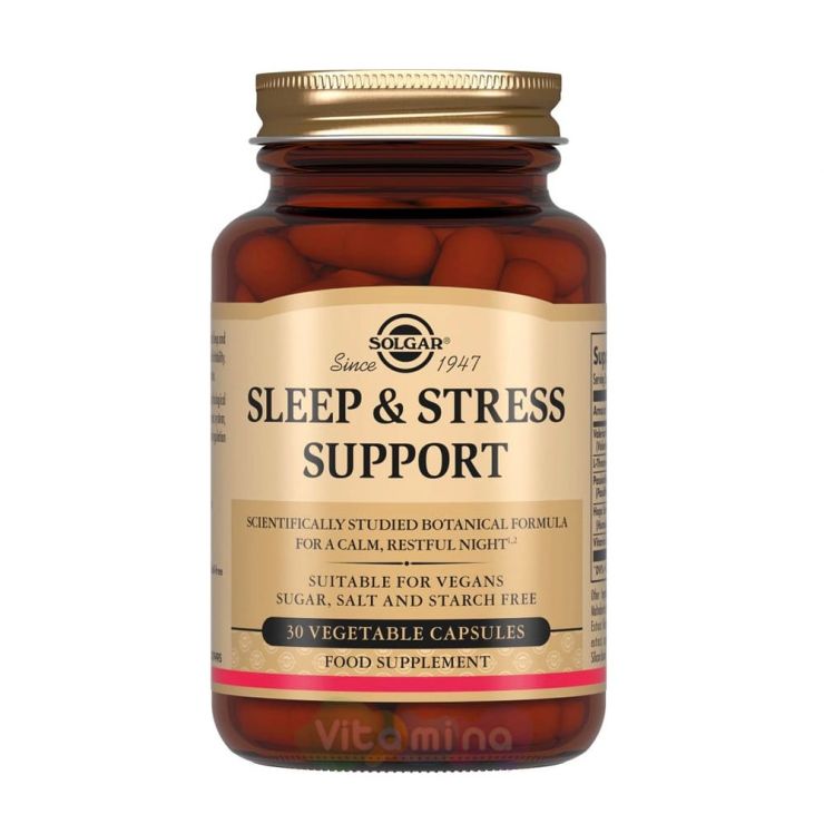 Солгар Сон и ночной стресс-контроль Solgar Sleep & Stress Support, 30 капс