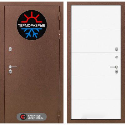 Дверь Входная Лабиринт Термо Магнит 13 - Белый софт металлическая