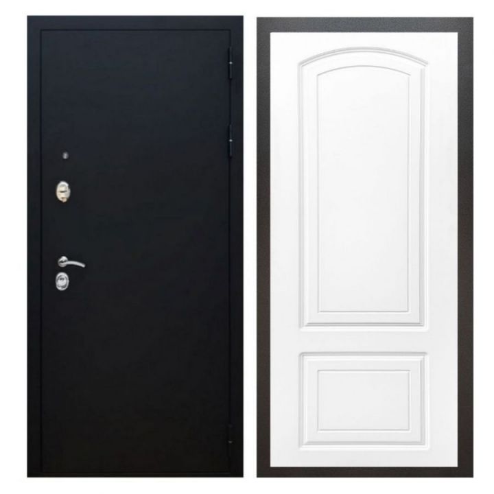 Дверь входная металлическая Армада X5 Черный муар ФЛ-138 Белый Софт