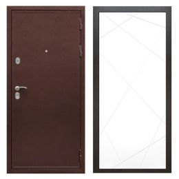 Дверь входная металлическая Армада Х5 Антик Медь ФЛ-291 Белый Софт